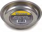 TITAN PRODUCTS Single Magnet Parts Tray - 5-7/8" Round stainless steel magnetic parts tray - Single magnet features a non-marring vinyl magnetic base - Great for securing small parts,