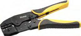 General Tools Ratcheting Wire Terminal Crimper - Racheting mechanism design - Adjustable crimping compression - Steel jaw - Color coded wire sizes red