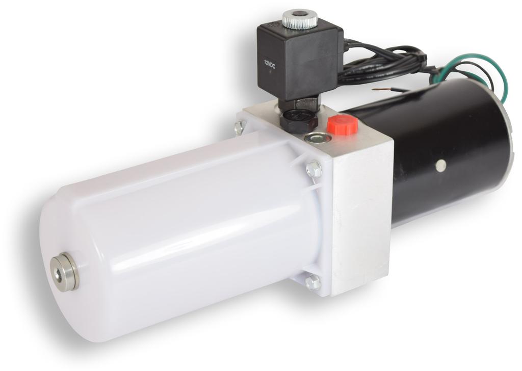 HPU Micro Pack The HPU Uni-directional Hydraulic Power Pack offers the flexibility to operate single acting hydraulic functions within a very compact space. With W to 8W DC Motors and. to.7kw AC Motors the gear pump can produce pressures up to bar.