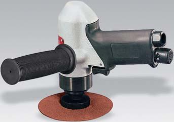 ) Right: 50321 Pistol-Grip Disc Sander quickly and effectively removes excess fiberglass. 50321 DISC SANDERS 50320.7 (522) 8,000 72 db(a) 30 (850) 3/8 (10) 1/4" NPT 5/8"-11 Male 2.2 (1.