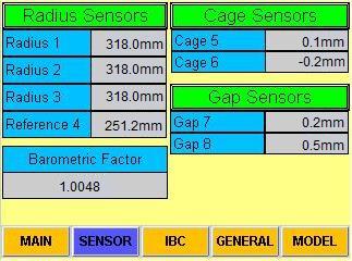 User Manual ABC 1.7.4. Sensor Service Screen The Sensor Service screen shows the current reading of each sensor.