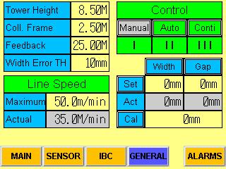 User Manual ABC 1.7.6. General Service Screen The General Service screen is used for entering some general control parameters and selecting the control mode of the system.