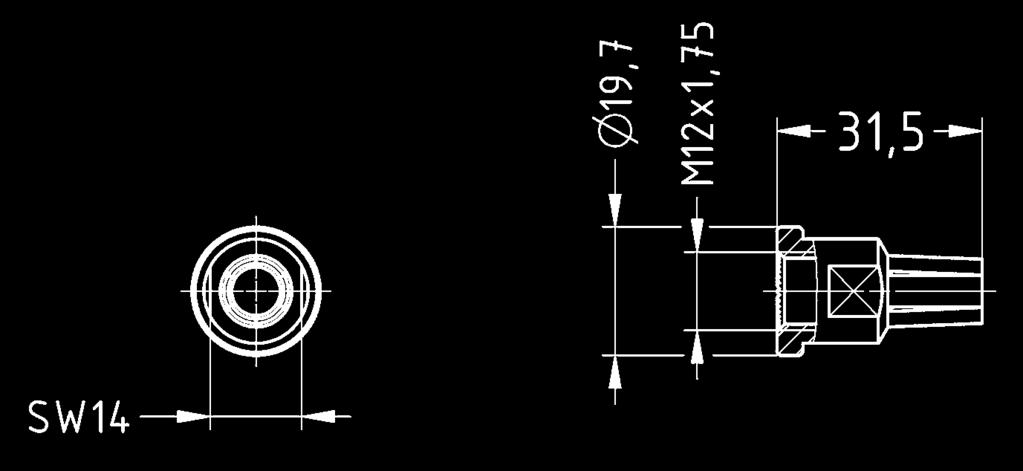 Numbers of contacts 1/0 Inserts with axial screw