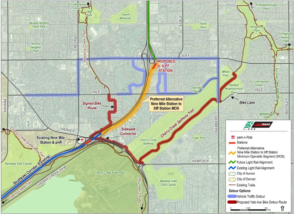 I-225 MOS use developments. This would result in a population shift toward TOD. Additional bicycle and pedestrian facilities likely would be provided as part of the TOD. 4.