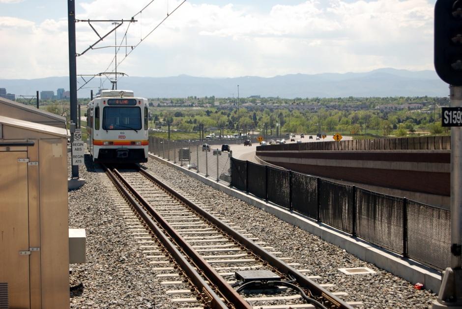 The new I-225 LRT line would operate adjacent to and in the median of I-225, requiring coordination between LRT and vehicular movement.