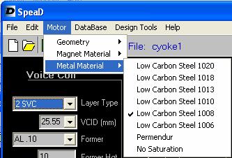 Magnet System Design Tool Material data (BH