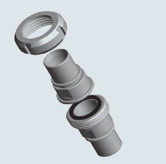 CONNECTION 1. Male coupling with smooth hose shank type SMSM... D 2. EPDM seal type DIN273... 3. Female coupling with smooth hose shank type SMSV... D 4. Nut type DIN 272.