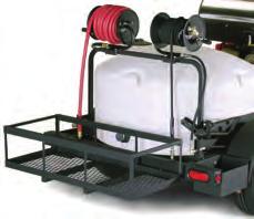 Step 2: Customize your trailer with a broad selection of options and accessories, such as hose reels, electric or hydraulic brakes, etc. The TRK-2500 is made of rugged 10-gauge steel.