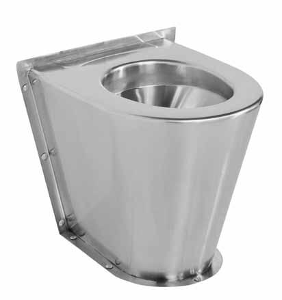 SANITARYWARE HDTX597 Wall and Floor Mounted Shrouded Pan Grade 304 (18/10) Stainless Steel 1.