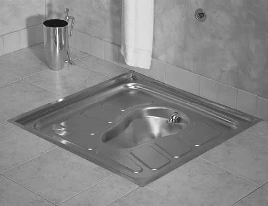 Squat Pans tiling key SQUAT PAN squatpan turned down all round Grade 304 (18/10) Stainless Steel, 1.