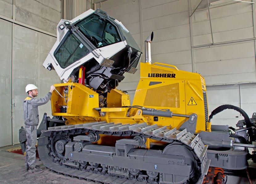 Maintainability Simple maintenance and an extensive service network Thanks to their minimal maintenance requirements, Liebherr crawler tractors make a