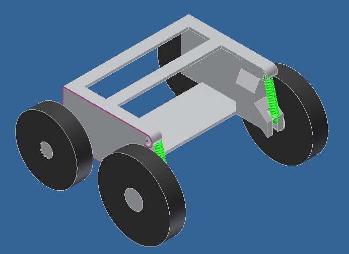 be physically tested with weights that will simulate the weight of the seat and operator. A diagram of the chassis can be seen in Fig. 4 below.