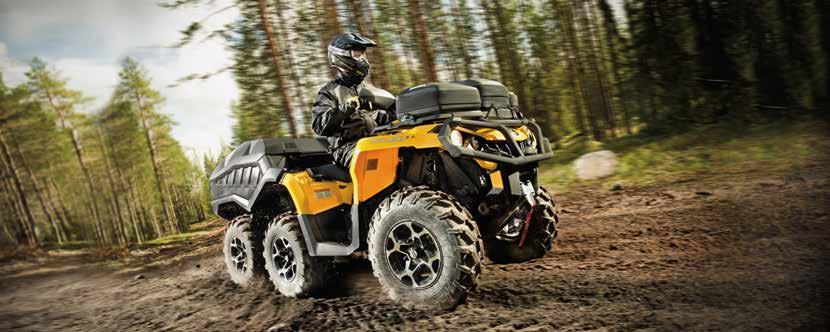 OUTLANDER 6x6 STANDARD SPECIFICATIONS ENGINE 650 000 Type 649.9cc, V-twin, liquid-cooled, SOHC, 8-valve (4-valve/cyl.) 976cc, V-twin, liquid-cooled, SOHC, 8-valve (4-valve/cyl.
