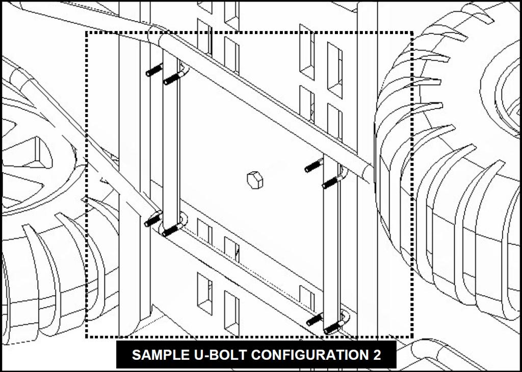 Install the proper u-bolt for your frame type: Some items contained in the kit are optional and may not be Item #13 = Round Tube Frames (small) required to complete the installation.