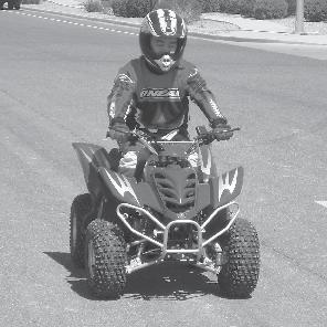 RIDING YOUR ATV Operating this ATV on paved surfaces, including sidewalks, paths, parking lots, driveways and streets could be hazardous. ATV tires are designed for off-road use.