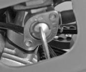 Improper adjustment of the idle speed could be hazardous. An idle speed that is too high could cause the ATV to launch forward when you start the engine. This may cause an accident.