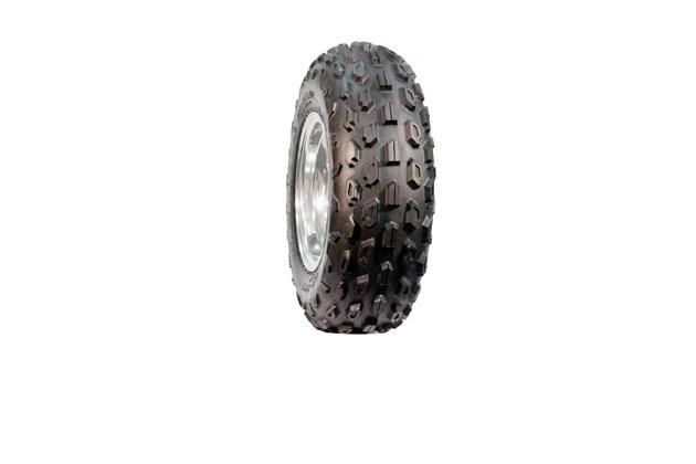 SPORT ATV THRASHER (HF277) A MX style front tire for rough terrain Directional tread design and center band provide optimal traction and front end control Cupped knobs and sipes increase traction in