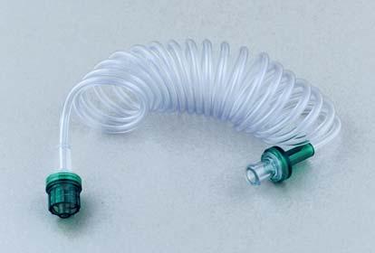 MULTIPLE USE UP TO 8h Single and double head injectors for CT and MRI (21 bar/305 psi) Coiled line with valve Inner diameter: 1.6 mm Article number Length: 150 cm, fi lling volume: 3.