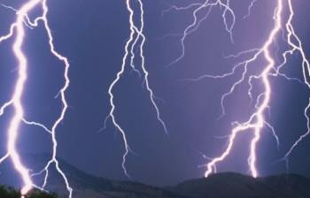 Lightning, the most spectacular example of static discharge you can observe, looks like a giant spark.