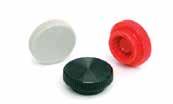 5mm up to 12mm. Model 29SAM PK Red, grey or black spun matt finish acetal thermoplastic with push-fit assembly to socket head screws. Ø 10 / 13 / 16 / 19 / 26mm. M3 up to M8.