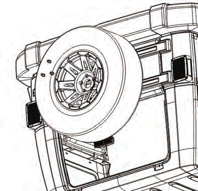 TACTIK Tire Mount Installation: In the section of wire between uppermost connector and mesh cover, use wire cutters/crimpers to cut and splice in additional wire length.