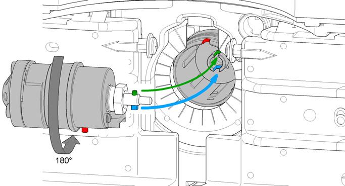The following procedure demonstrates the necessary steps for installing the valve head to the valve drive of a TCC.