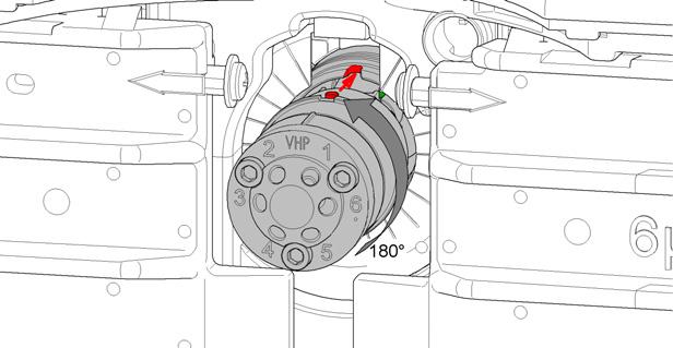 the spring loaded valve drive. 1 Insert the valve head into the valve shaft.