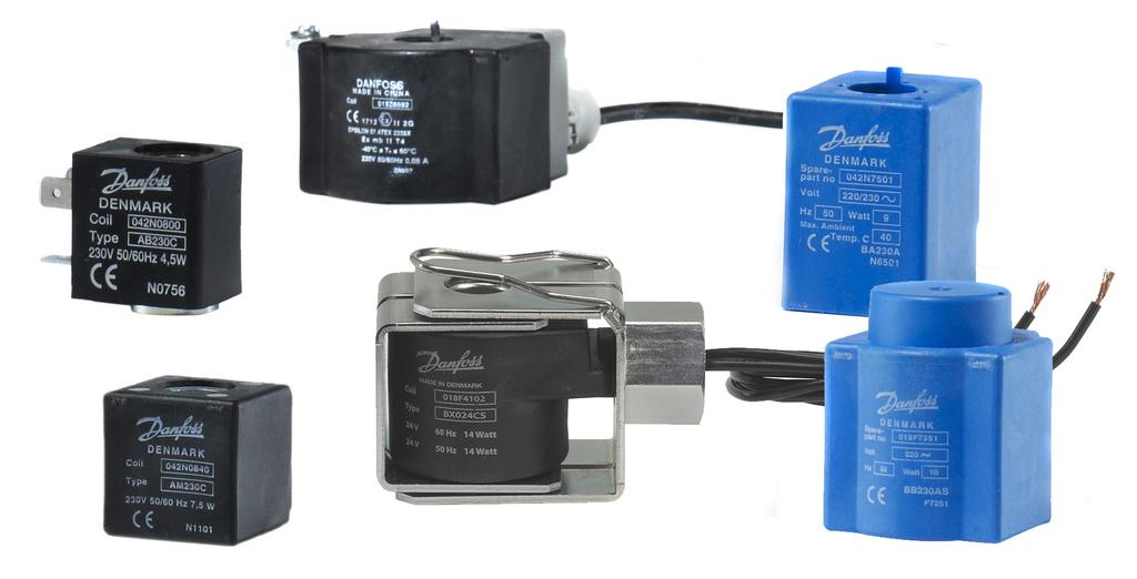 Data sheet Solenoid coils Danfoss solenoid valves and coils are usually ordered separately to allow maximum flexibility, enabling you to select a valve and coil combination to best suit your needs.