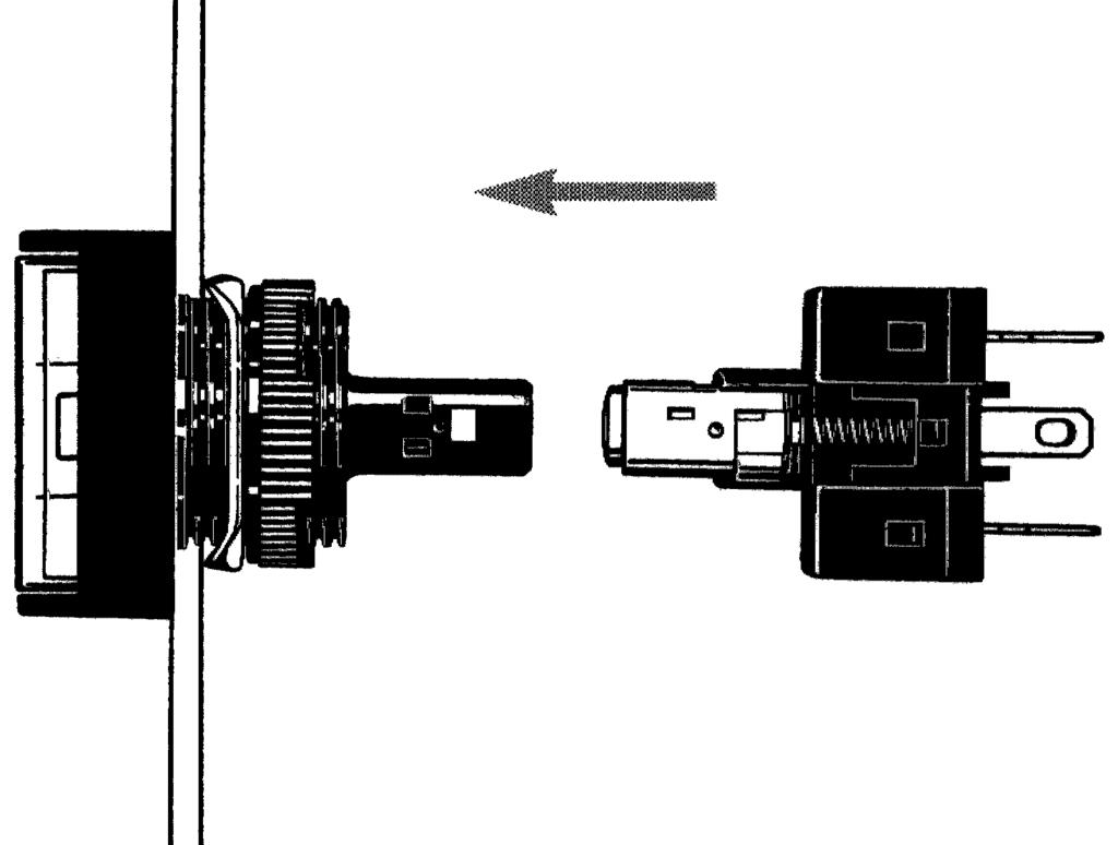 Make sure that the lock ring is aligned with the thread of the Case and the edge of the lock ring is touching the panel. Tighten the mounting nuts to a torque of 0.29 to 0.49 N m.