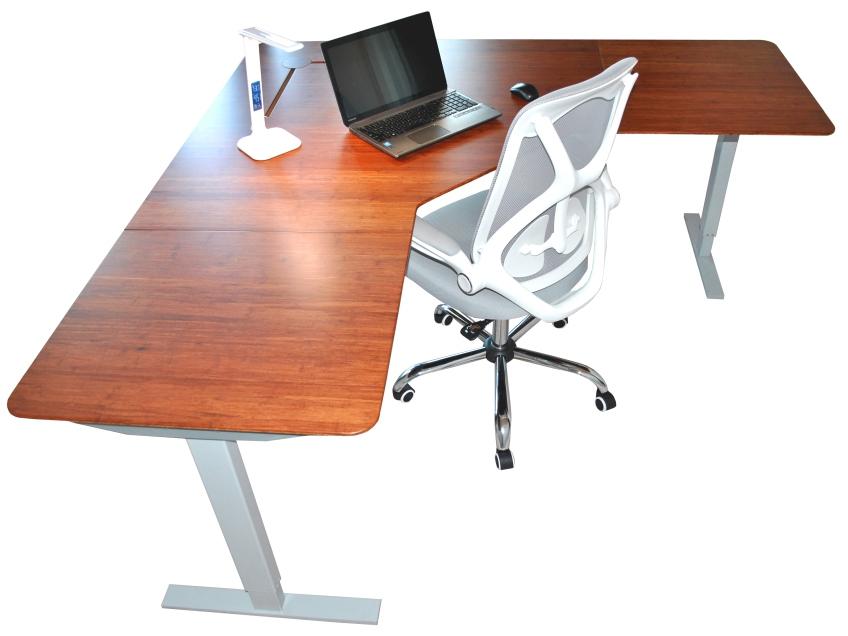 00 EA 60" Mid-Level Bundled Sit-Stand Desk Aero 2D Frame 60 x30 Light Bamboo Tabletop Memory Hand Controller 60 x12 Half-size Cork