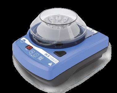 IKA mini G /// Centrifuge SAVE 24 % Integrated quick stop. Rotor exchangeable without tools. Special safety features.