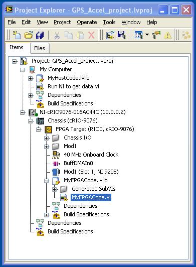 Figure 3.13: MyFPGACode.vi. a. b. You will see the MyFPGACode window as shown in Figure 3.