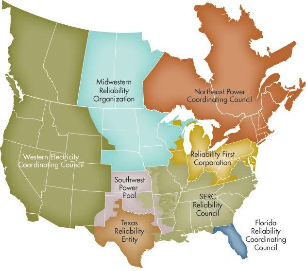 North American Grid The North American Electric Reliability Corporation (NERC) is the organization that regulates the North American grid through the adoption and enforcement of