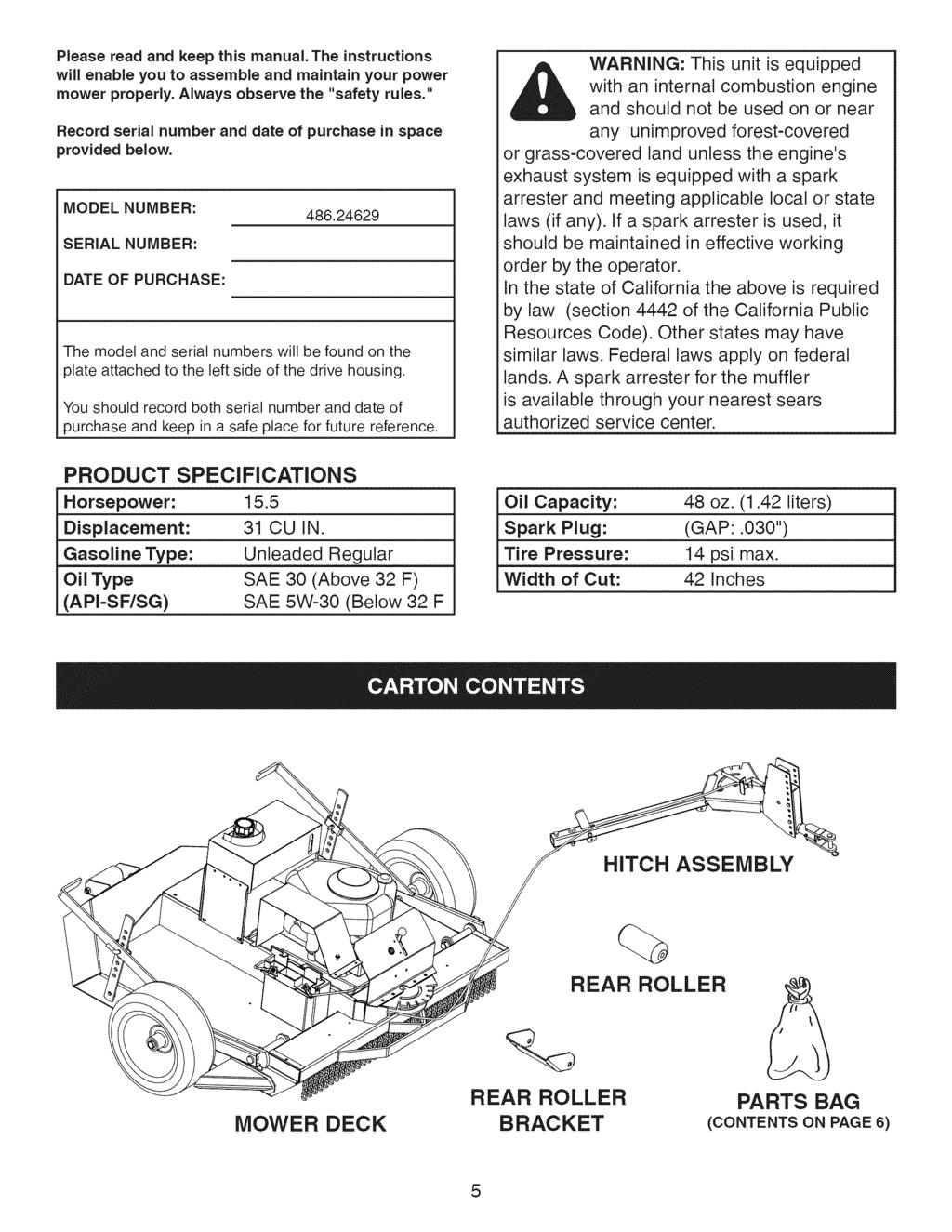 PJease read and keep this manual. The instructions will enabje you to assembje and maintain your power mower properly. AJways observe the "safety rules.