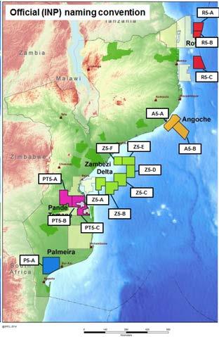 Future growth Oil and Gas opportunities in Mozambique 5 th Licensing Round - Sasol applied for 3 licence areas (on- and offshore) Applications for the 5 th Licensing Round closed on 30 July 2015: