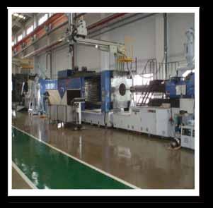 The production facilities include compound mixture and pellet machines, injection machines 35-3200 ton, pipe extrusion