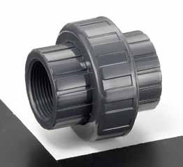 Union (US) ½ -4 Suitable for all piping systems Easy to be installed or threaded end Color: Gray NSF approved 2 UNION NUT 1 PVC 3 UNION END 1 PVC 4 O-RING 1 Type A B Ød1 Ød2 l 1/2 55 53 21.54 21.