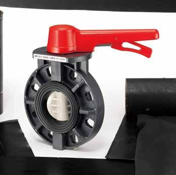 Butterfly Valve (Lever Handle Type)(EN) Butterfly Valve (Worm Gear Type)(EM) 2-8 Ideally suited in the limited piping space PVC or GF-PP body for choice Indicate of disk position CE approved 6-12