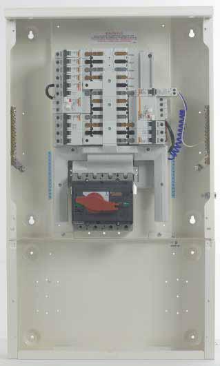 Isobar 4 Type B distribution board with 250A incomer features High performance MCB 10kA BS 60898 15kA BS 60947-2 in B, C or D curve 1, 2, 3 or 4 pole Fully type tested conditional short circuit