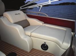 Built-in Fuel Tank and Lifetime Warranty (workmanship) 5 Year Bow to Stern (limited) Powder Coated Railing