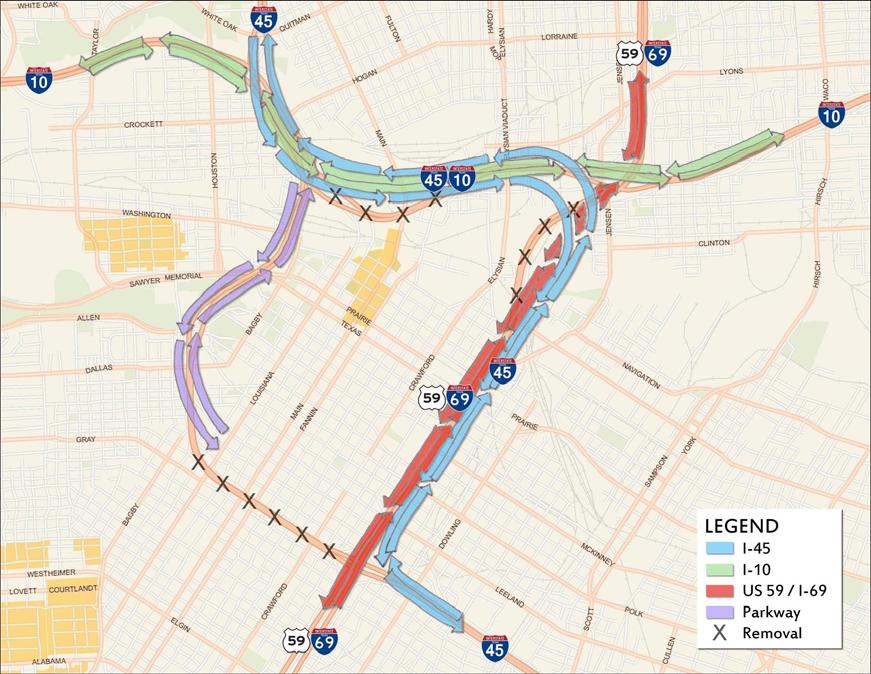 Segment 3 Recommended Alternative New I-10 Express Lanes Realign I-10 Downtown Connectors replace
