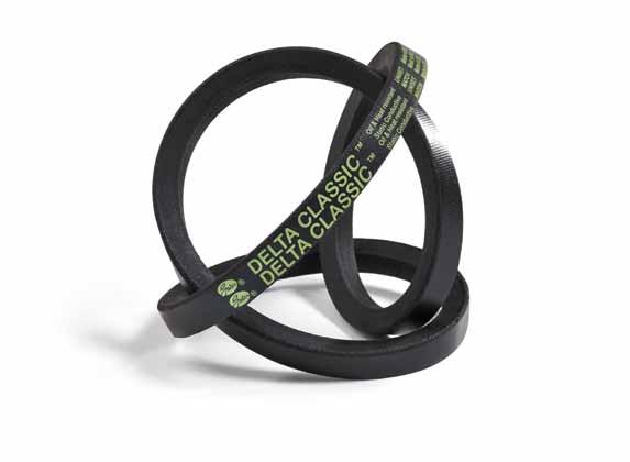 Delta Classic Wrapped classical section V-belt Delta Classic V-belts have a classical V-shaped profile and are built for a reliable and durable performance on all industry standard classical section