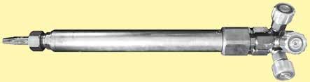 MAŠINSKI GORIONICI ZA REZANJE METALA EQUIPMENT FOR MACHINE METAL CUTTING / O2-R3/8 1022 MAŠINSKI GORIONIK BLIC L 250 mm za inektorsku diznu Machine cutting torch BLIC L-250mm mixing gas in nozzle