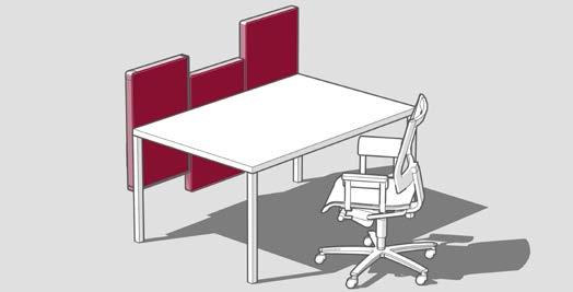 PRODUCT RANGE The acoustically effective "RAUWORKS screen" partition and screen were developed for flexible use in the office.