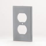 Wallplate material information Thermoplastic nylon or polycarbonate wallplates Design features Rugged construction reduces installation cost due to less plate breakage and resists bowing to provide a
