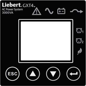 14 Chapter 3 Operation And Display Panel Chapter 3 Operation And Display Panel This chapter describes the operation and display panel of the Liebert GXT4, including LED indicators, control buttons