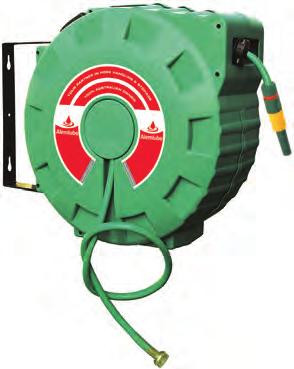 300psi 1/2 inlet and outlet connections Automatic spring rewind retrieves, stores and protects air/water hose Inclusive of an integral