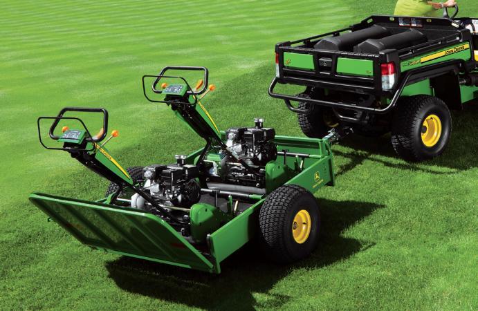 The best way to travel the 22B Utility Trailer The 22B can be used with a wide range of John Deere Mid-Duty Utility Vehicles or the ProGator Heavy-Duty Utility Vehicle.