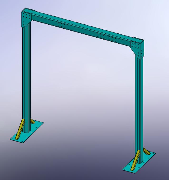 Support Frame Support the weight and moment of the mechanical seal The top bar supports the pulleys and winch