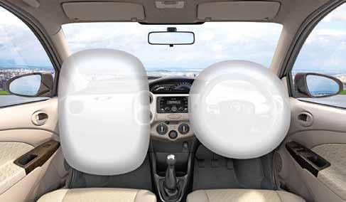STANDARDIZED DUAL FRONT SRS AIRBAGS** Highly effective airbags that significantly reduce the impact of a